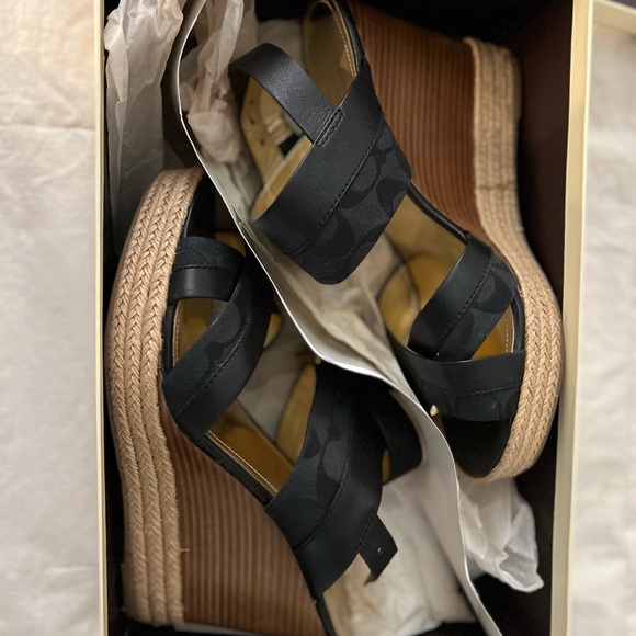 ***SOLD*** Coach Wedge Sandals - Picture 2 of 4